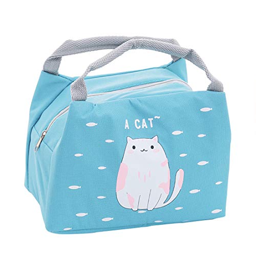 Oyachic Mittagessen Tasche Lunch Bag Lunchtasche Kühltasche Thermotasche Picknicktasche Isoliertasche Lebensmitteltransport Mit Reißverschlus Griff (Kat) Cover