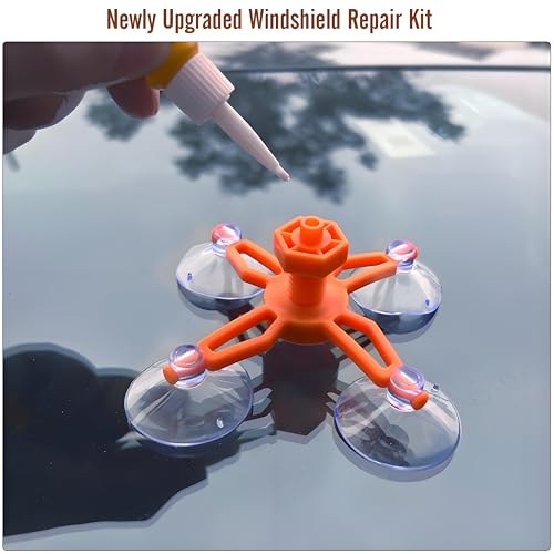 Upgraded Windshield Repair Kit for Chips and Cracks – Instant Fix for Chips, Cracks, and Bullseyes, High-Pressure Resin Injection Glass Windshield Crack Repair Kit for Long-Lasting, Invisible Repairs