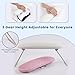 nail hand rest hand rest for nails techNail Art Manicure Hand Rest Pillow, Quilted Cushion with Foldable Stand, Pink and Beige nail arm rest (sz-122white)