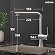 CECIPA Küchenarmatur, Wasserhahn Küche Ausziehbar mit 2 Strahlarten, 360° Drehbare Mischbatterie Einhebelarmatur, Edelstahl, Gebürstet