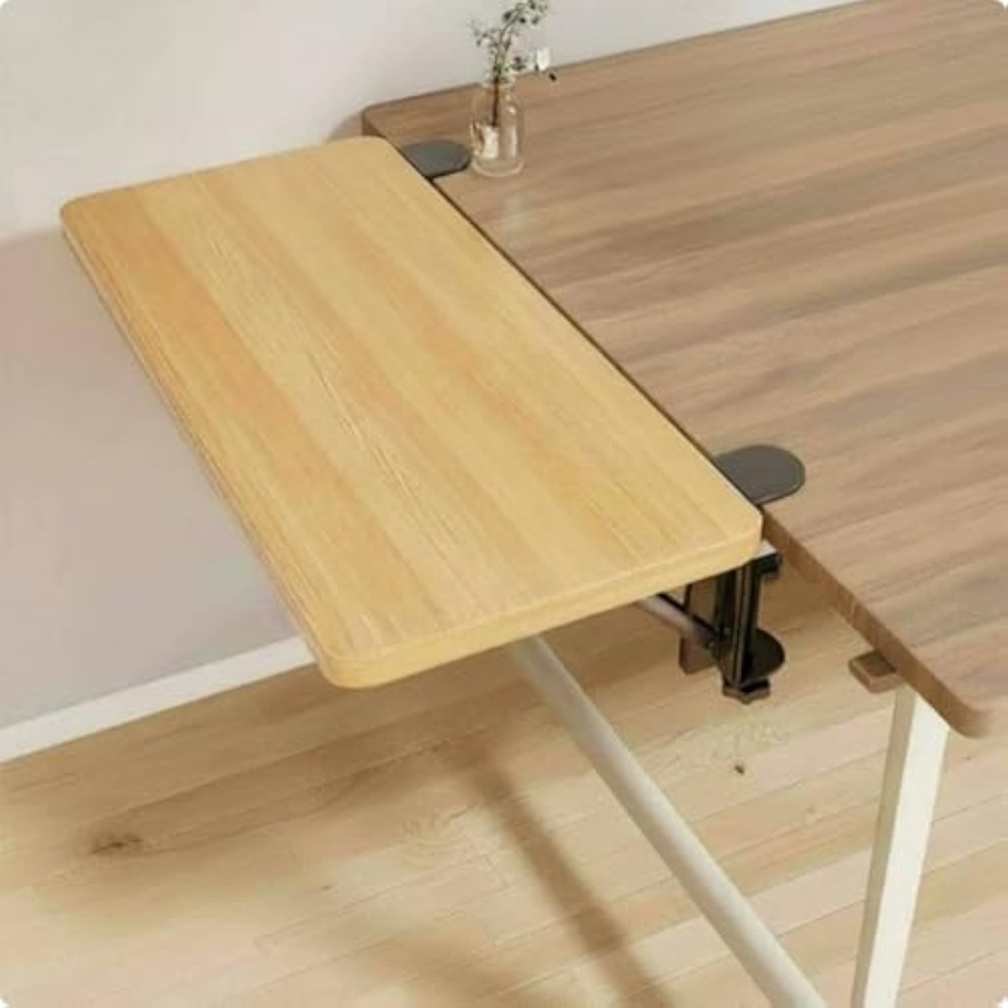Foldable Desk Extender No Drill Clamp on Wood