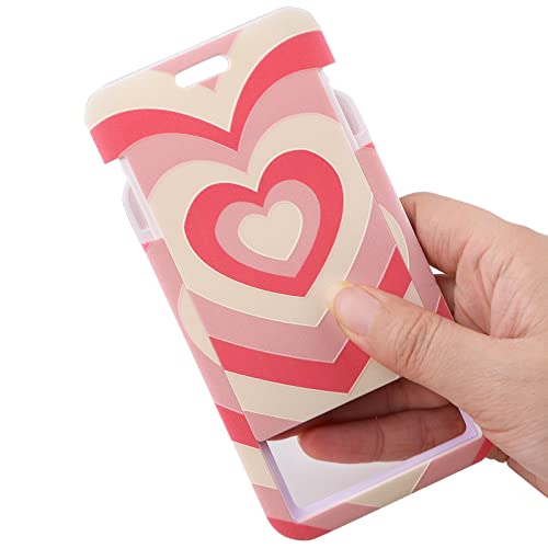 Pink Id Badge Holder With Lanyard Cute, Retractable Reel With Belt Clip Vertical Id Sleeve Protector For Nurse Teacher Student Office #TOP4