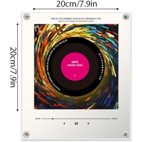 Imanes de nevera retro con música vinilo programable NFC 128MB 10 uds 7