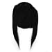 Clip in bang fringe color black - 100% human hair