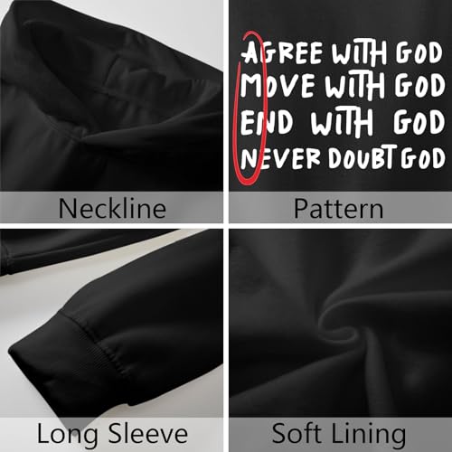 Christian Hoodies for Men Inspirational God Sweatshirts Faith Jesus Hoodie Vintage Bible Verse Graphic Pullover 6