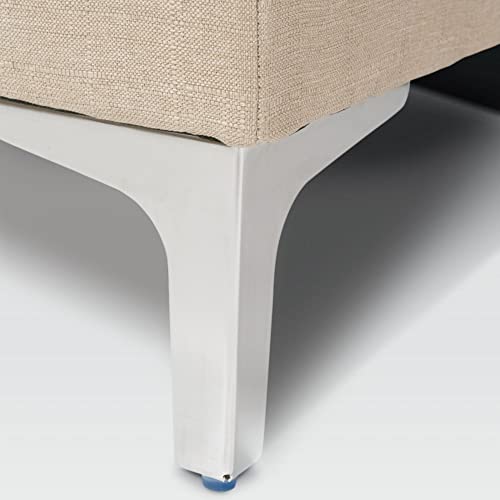 Casa Andrea Milano Modern Large Linen Fabric U-Shape Sectional Sofa, Double Extra Wide Chaise Lounge Couch, Beige #TOP6