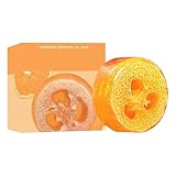 Kurkuma -Badseife Mit Dichter Schaumschaum, 100 G, Handgefertigter Loofah -Seife, Körperwaschbar,...