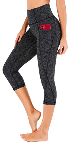 Image of Heathyoga Capri Leggings for Women High Waisted Capri Leggings with Pockets for Women Tummy Control Yoga Pants Women