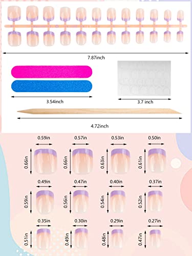 Yokilly 120Pcs French Tip Press On Nails Short, Natural French Fake Nails, Acrylic False Nails Kit Including 12 Size False Nails, Multicolor Nails Tips Sets With Nail Glue Stickers, Files And Stick #TOP5