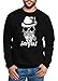 Produktbild MoonWorks® Sweatshirt Herren Totenkopf Filzhut Bayern Skull Blume Servus Rundhals-Pullover schwarz M