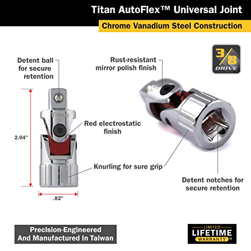 Image of Titan 85507 3 /8-Inch Drive Auto Flex Universal Joint