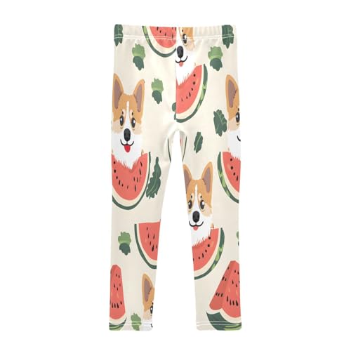 Toddler Girls Leggings Printed Yoga Pants Leggings Corgi Watermelon for Kids2
