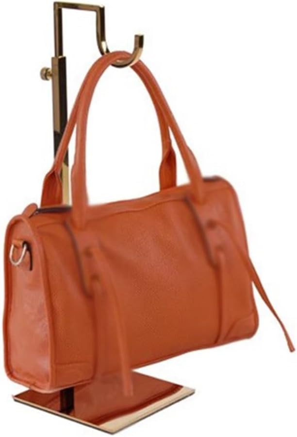 Purse Display Stand Stainless Steel Desktop Handbag Display Rack, Adjustable Height with EVA Anti Slip Pad, Suitable for Jewelry, Wigs, Hats (Color : Gold)