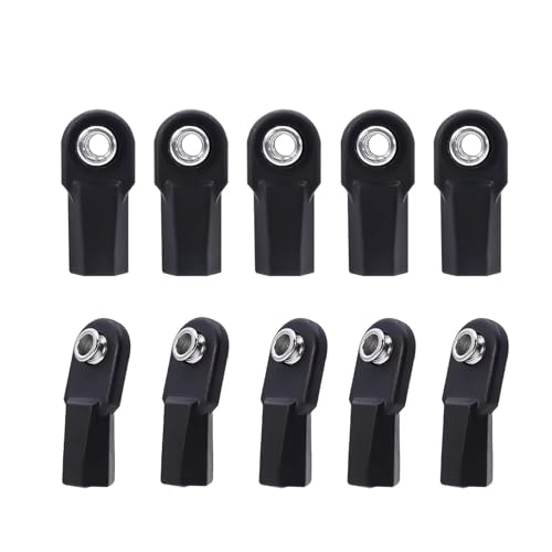 Image of Adjustable Pull Rod Compatible With TRX4 For SCX10 For Element For Enduro TF2 1/10 RC Crawler Links Straight Angled Plastic M4 Rod Ends With 7mm Pivot Ball(Angled)