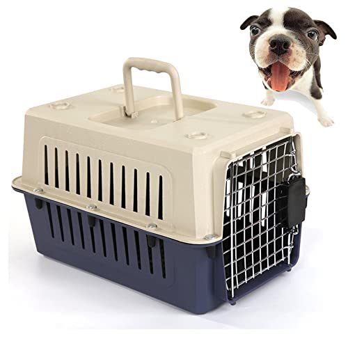 Lucky Tree 4 Size Pet Carrier Cat Carriers Kennel Crate Airline Approved Kitty Travel Cage Plastic Lightweight And Safe To Carry For Puppy Bunny Cats, 2 Color #TOP3