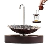 Esperienza di tè ordinata: questo infusore per il tè è progettato con una base stabile per raccogliere l'acqua di tè in eccesso, mantenendo il tavolo da tè pulito e organizzato, mentre il suo design invertito antigoccia garantisce che non si verifichino perdite, offrendo un'esperienza di bere il tè senza soluzione di continuità sia a casa che in ufficio