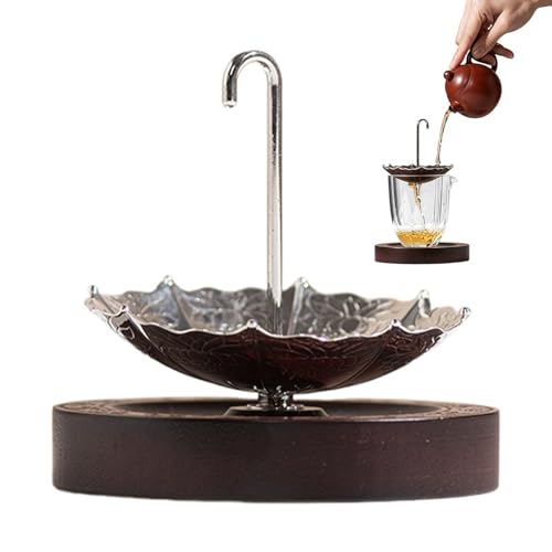Esperienza di tè ordinata: questo infusore per il tè è progettato con una base stabile per raccogliere l'acqua di tè in eccesso, mantenendo il tavolo da tè pulito e organizzato, mentre il suo design invertito antigoccia garantisce che non si verifichino perdite, offrendo un'esperienza di bere il tè senza soluzione di continuità sia a casa che in ufficio