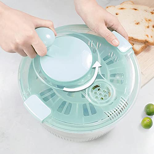 Dryer Salad Spinner With Handle, Manual Salad Spinner, With Bowl To Wash, Dry, Lettuce, Vegetables, Fruit Drain Dishwasher Safe Kitchen #TOP3
