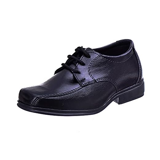 Sapato Social Infantil Menino Bico Quadrado Ajuste Cadarço Calce Facil Pajem CasamentoTamanho:33;Cor:Preto;Gênero:Menino;Departamento BS:Esporte