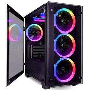 Empowered PC Stratos Micro Gaming Desktop – AMD Ryzen 7 5700G, 32GB DDR4 RAM, 512GB NVMe SSD + 2TB HDD, WiFi, Windows 11 Home – Business Professional Student Computer