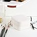 Luxury Leather Travel Jewelry Box for Women Mini Organizer Small Jewelry Portable Travel Case for Rings Earrings Necklace Multifunctional Storage Mother's Day Gift Women Wife Daughter Gift (WHITE)