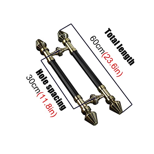 Poignée de porte push pull noire 60cm pour bureau et garage - 7