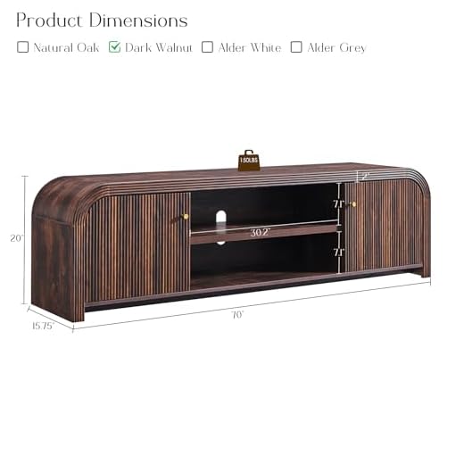 T4TREAM 70" Modern Fluted TV Stand