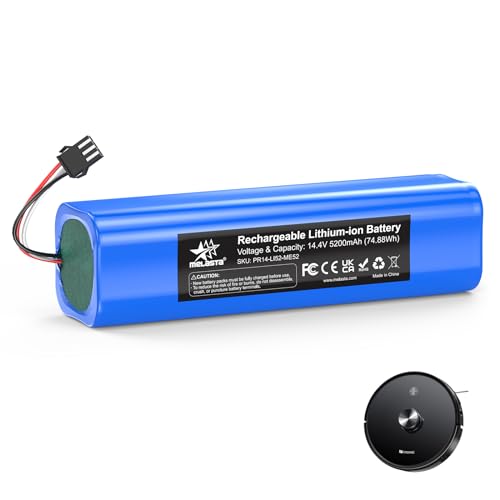 5200mAh Replacement Battery Suitable for Proscenic M7 Pro M8 Pro M7 Max LDS M7 Pro, Compatible with U6 Robot-Lenovo LR1-UONI V980 MAX-UONI V980 Plus-Xiaomi Viomi S9-Xiaomi Viomi D800 Vacuum Cleaner