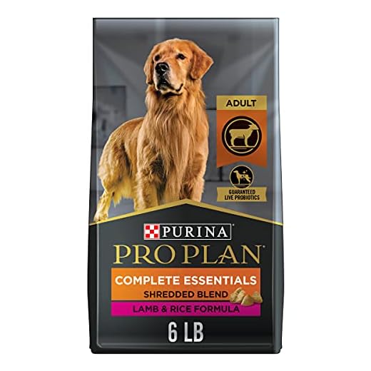 Purina Pro Plan High Protein Dog Food With Probiotics for Dogs, Shredded Blend Lamb & Rice Formula - 6 lb. Bag