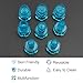 Elitzia Plastic Microderma Heads Facial Aqua Peel Tips Water Peeling Caps Facial Care Skin Cleaning Tool Beauty Machine Replacement Spare Parts 8pcs Per Set （Capri Blue）
