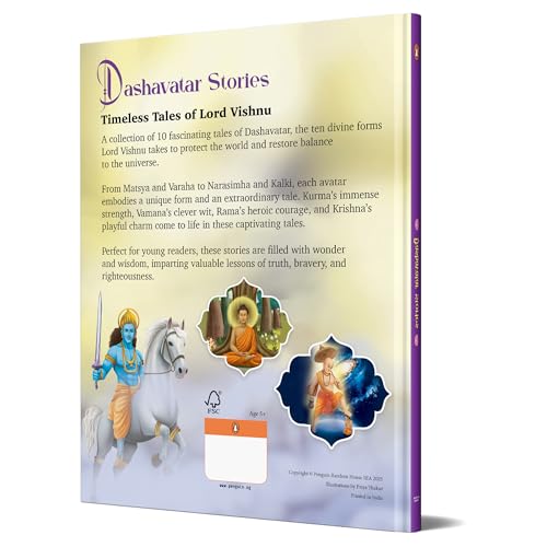Image of Dashavatar Stories: 10 Illustrated Stories of Lord Vishnu's Avatars for Children I Hindu Mythology | Indian Gods and Goddesses | Bedtime Storybook | Indian Folklore & Legends I Ages 5+ I Select Learning