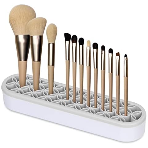 Simpolor Silikon Make-up Pinselhalter, Mehrzweck Beauty Tool Organizer Make up Pinsel Aufbewahrungsständer zum Malen Stift Pinsel Nagelknipser Bohrstifte Lineal Nähen Handwerk Werkzeuge Cover