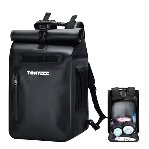 Tonyeee Wasserdicht Wickelrucksack, Lässige...