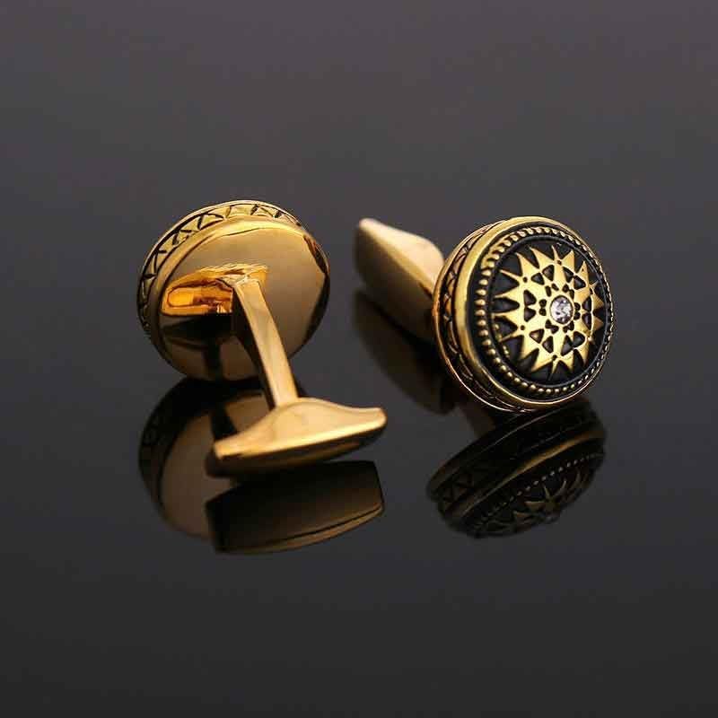 French Shirt Cufflinks Grid Cuff-link European Men Sleeve Button sleeve button