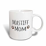 3dRose Mastiff Dog Mom breed-brown muddy paw prints-doggy lover Mug, 11 oz,mug_154158_6