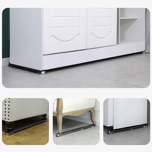 Rouleaux pour appareils électroménagers robustes et base réglable pour frigo