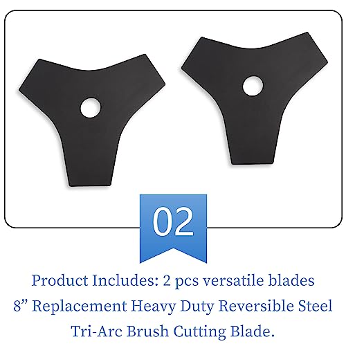 image for LIZEWEI AC04105 8” Replacement Heavy Duty Blade for Ryobi Brush Cutt