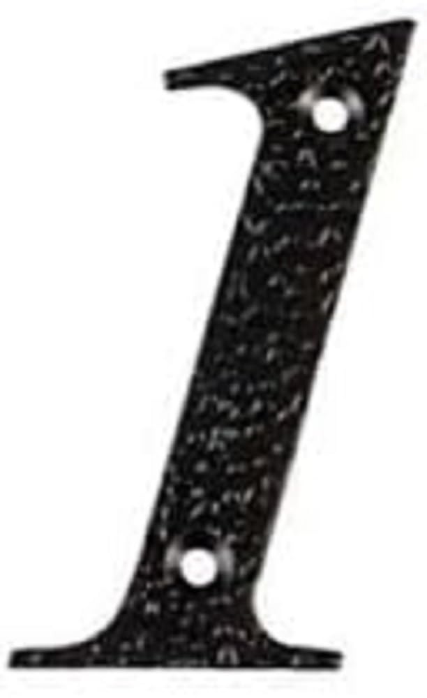 Amig - Number for Houses or Gates | No. 3 | 100 x 65 mm | For Exterior Walls or Walls of Homes | Made of Steel Finished in Black Epoxy | Forging Style | Includes Studs and Coach Screws