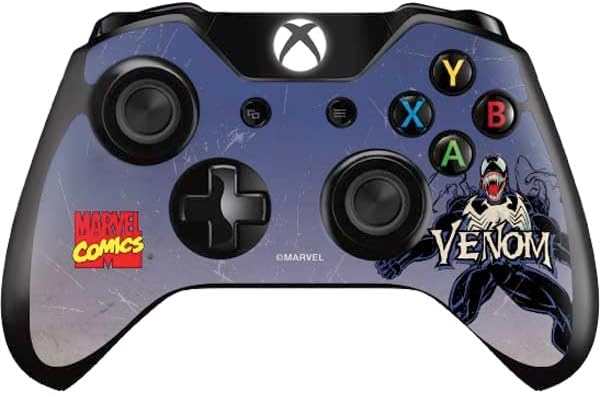 Skinit Decal Gaming Skin Compatible with Xbox One Controller - Officially Licensed Marvel Venom Symbiote Design