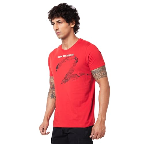 Image of Spykar Men's Solid Slim Fit T-Shirt
