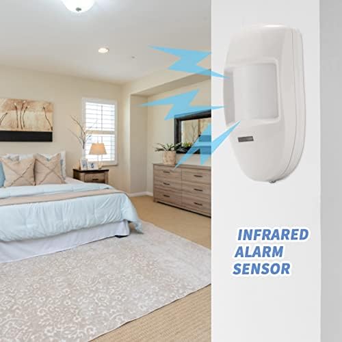 Jcevium 12V Wired Dual PIR Motion Sensor Infrared Probe Burglar Alarm Detector Home Security System, White