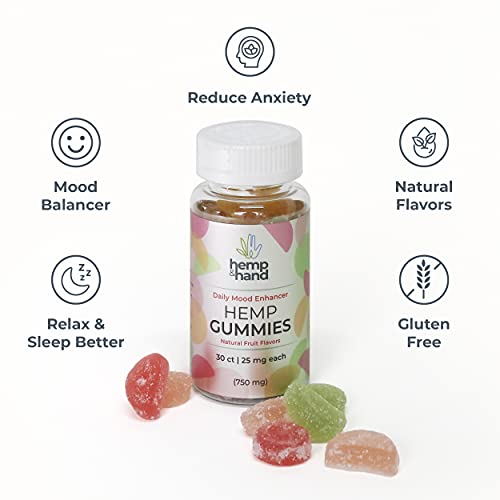 Hemp Gummies 750mg - Chill, Inflammation, Natural Pain, Restful Sleep (25mg Gummy) - by Hemp and Hand - Image 3