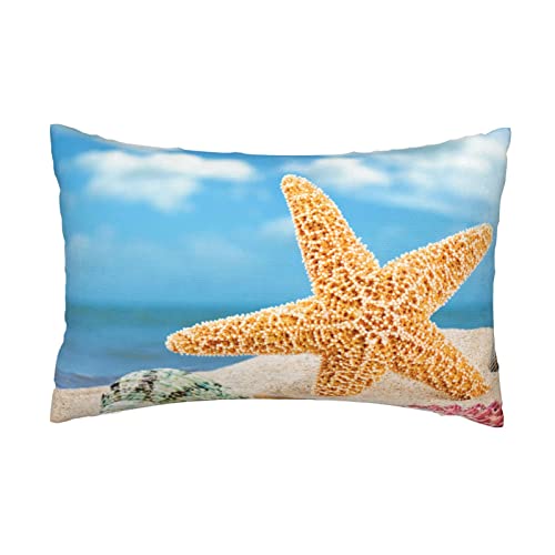 Funda de almohada decorativa con diseño de estrellas de mar, para sofá, 14 x 20 pulgadas Cover