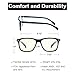 Shileded Computer Glasses Blue Light Blocking Glasses for Men & Women, Black