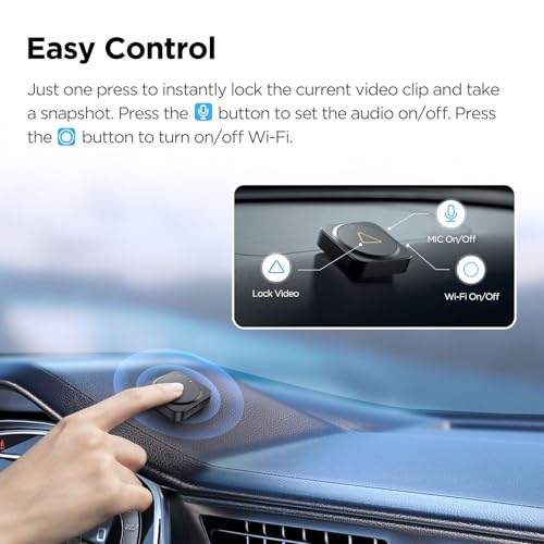 VIOFO BTR200 Wireless Bluetooth Remote Control with Event Locking, MIC&Wi-Fi&HDR ON/Off Function for VIOFO A329S/ A229 Pro/ A229Plus/ A229 Ultra/ A119M Pro/ A119 Mini 2/ A139Pro/ A139/ VS1 Dash Cam - Thumbnail 3