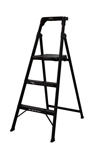 ピカ(PiCa) ピカコーポレイション 踏み台 3段 天板高さ0.86m 上わく付き 作業用トレー付き BlackEdition 室内用 MFT-3BK