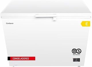 Corberó - Congelador Arcón 287 L | CCHH30024E | Control Electrónico Con Display | Luz LED | Tirador y 1 Cesta Interior | 4 Ruedas | 40 Db | Eficiencia Energética E, Blanco