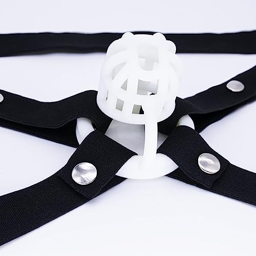 Image of Chastity Belt Male Sissy Belts Chasity Device Anti-Off Auxiliary Chastity Strap Cage Sex Furniture Toys for Men (Pink Belt)