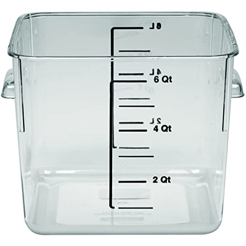 Rubbermaid Commercial Products Space Saving Square Food Storage Container 6 Quart Clear for Kitchen/Sous Vide/Meal Prep by Rubbermaid - Image 3