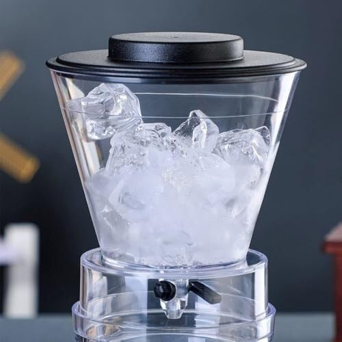 Cold Brew Drip Tower,Glass Coffee Maker with Adjustable Water Flow, Detachable Design Slow Drip Technology for Smooth Iced Coffee